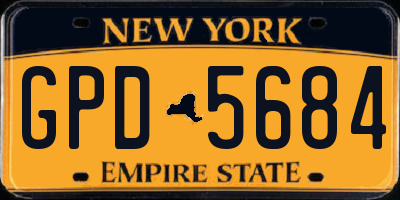 NY license plate GPD5684