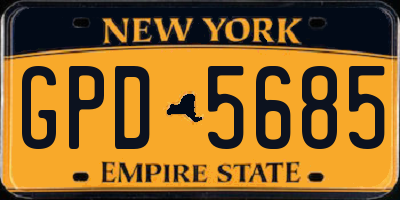 NY license plate GPD5685