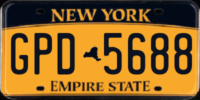NY license plate GPD5688