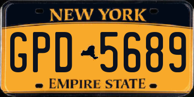 NY license plate GPD5689