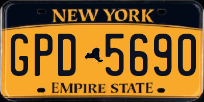 NY license plate GPD5690