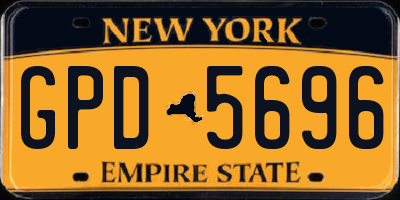 NY license plate GPD5696