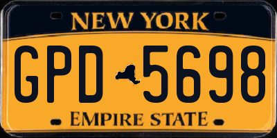NY license plate GPD5698