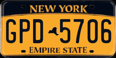 NY license plate GPD5706
