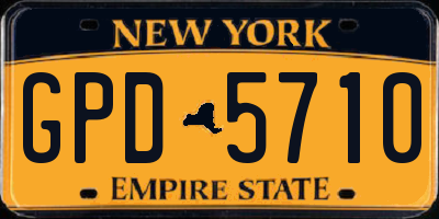 NY license plate GPD5710