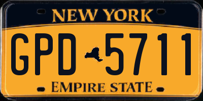 NY license plate GPD5711