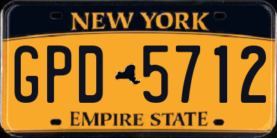 NY license plate GPD5712