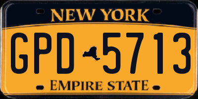 NY license plate GPD5713