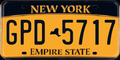 NY license plate GPD5717