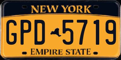 NY license plate GPD5719