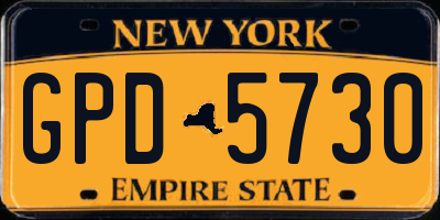 NY license plate GPD5730