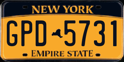 NY license plate GPD5731