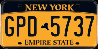NY license plate GPD5737