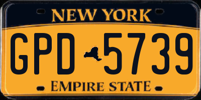 NY license plate GPD5739