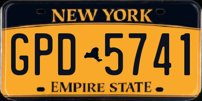 NY license plate GPD5741