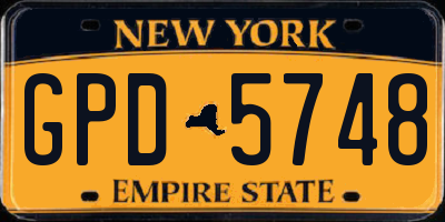 NY license plate GPD5748