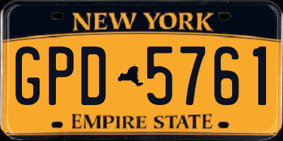NY license plate GPD5761
