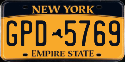 NY license plate GPD5769