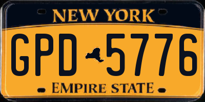 NY license plate GPD5776