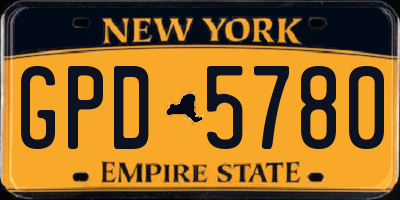 NY license plate GPD5780
