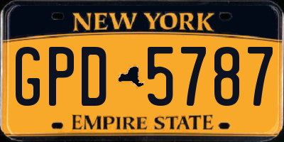 NY license plate GPD5787