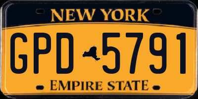 NY license plate GPD5791