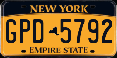 NY license plate GPD5792