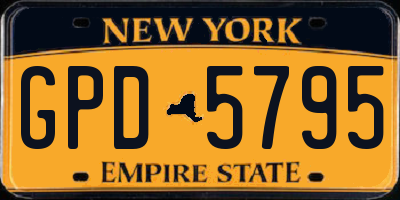 NY license plate GPD5795