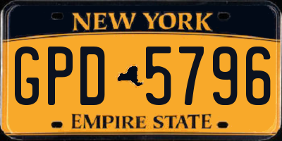 NY license plate GPD5796