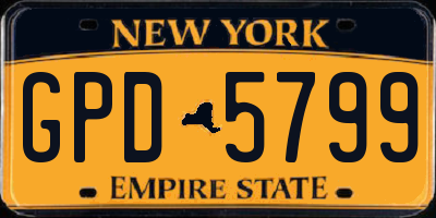 NY license plate GPD5799