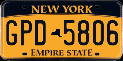 NY license plate GPD5806