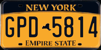 NY license plate GPD5814