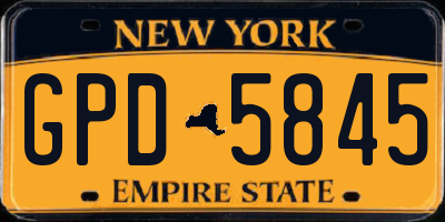 NY license plate GPD5845