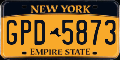 NY license plate GPD5873