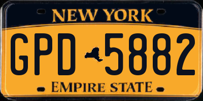 NY license plate GPD5882