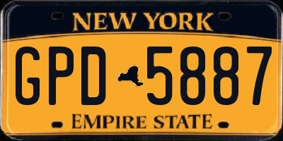 NY license plate GPD5887