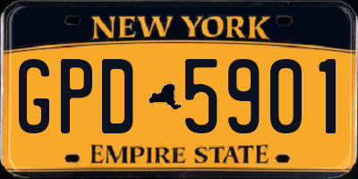 NY license plate GPD5901