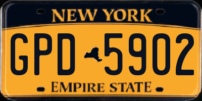NY license plate GPD5902