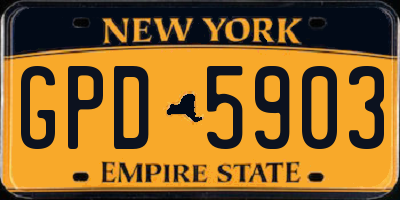 NY license plate GPD5903
