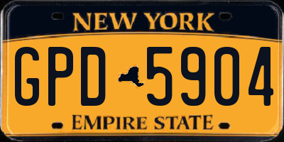 NY license plate GPD5904