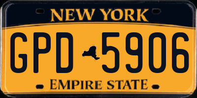 NY license plate GPD5906