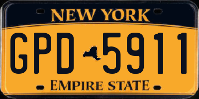 NY license plate GPD5911