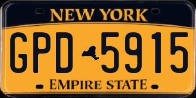 NY license plate GPD5915