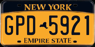 NY license plate GPD5921