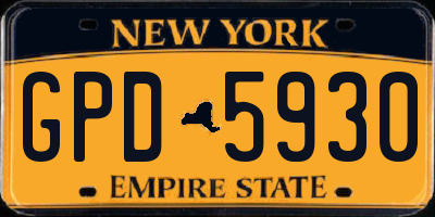 NY license plate GPD5930