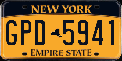 NY license plate GPD5941