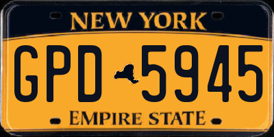 NY license plate GPD5945