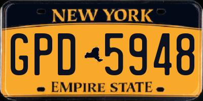 NY license plate GPD5948