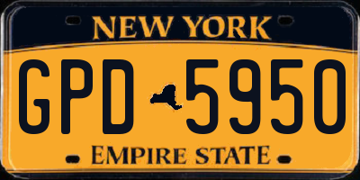 NY license plate GPD5950