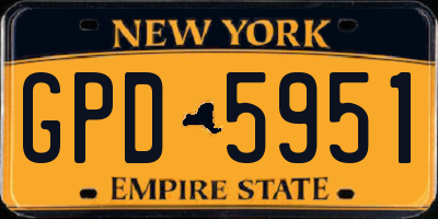 NY license plate GPD5951